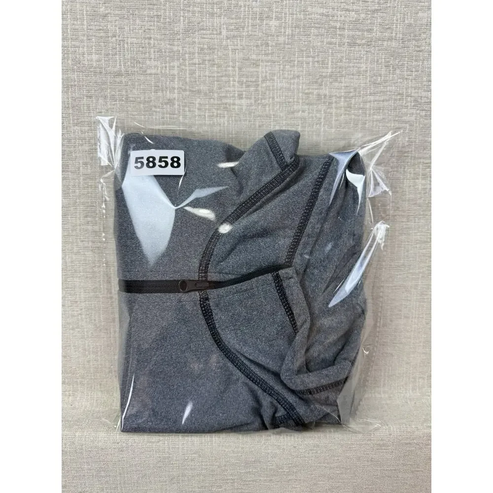 The North Face Mens M Eberl 1/4 Zip Pullover Gray Performance Fleece Jacket